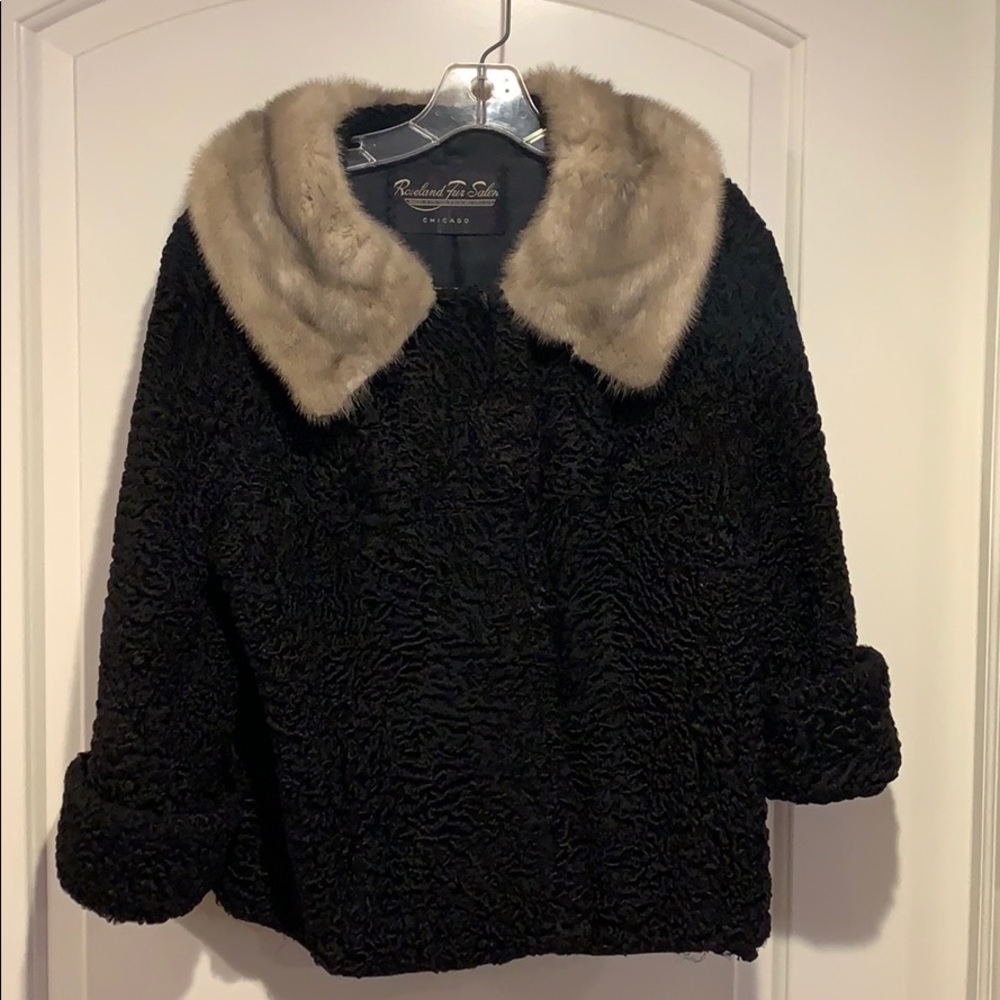 Vintage Astrakhan Lamb and Silver Mink Jacket